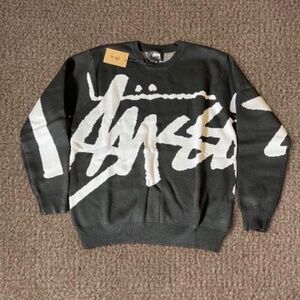 Stüssy Black Graphic Crewneck Sweater  Size XL🔥